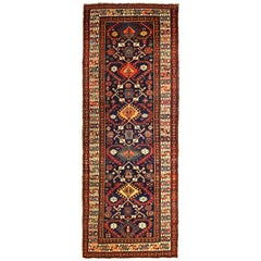 Antique Caucasian Kazak Runner, circa 1870s