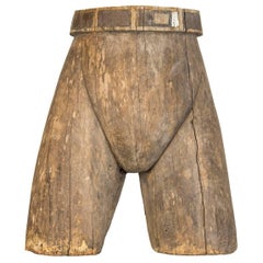 Antique Wooden Figural "Pants" Sculpture