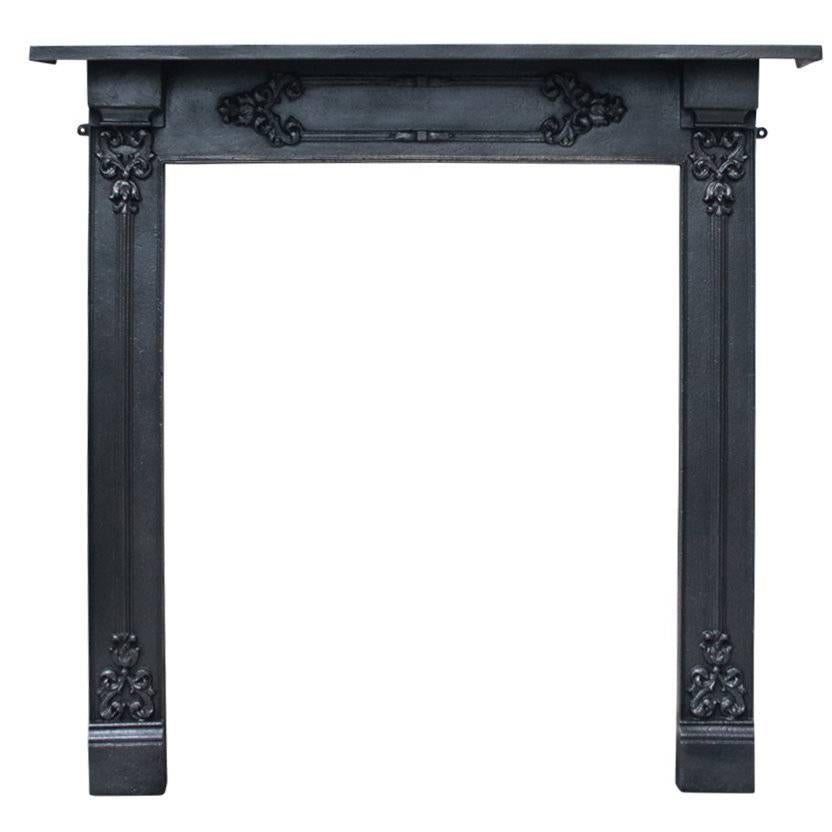 Small and Elegant Mid Victorian Irish Cast Iron Fireplace Surround at 1stDibs