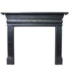 Antique Late Victorian Cast Iron Fireplace Surround