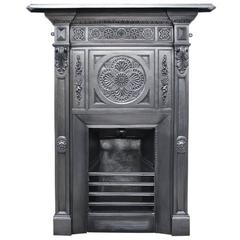 Antique Cast Iron Bedroom Fireplace Produced by Barnard Bishop & Barnard