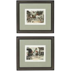 Vintage British Equestrian Etchings by George Wright