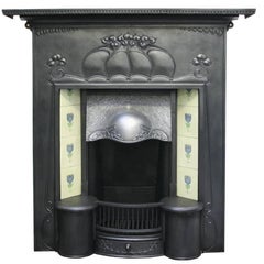 Large and Unusual Edwardian Art Nouveau Fireplace