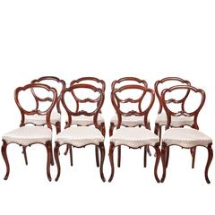 Fine Set of Eight Victorian Rosewood Dining Chairs Fine Set of Eight Victorian Rosewood Dining Chairs