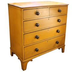 19th Century English Painted Pine Chest of Drawers 11