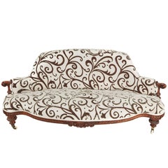 Outstanding Quality Victorian Carved Walnut Sofa