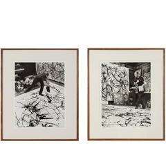 Pair of Photograph of Jackson Pollock by Hans Namuth 1