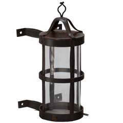 Antique Wrought Iron Wall Lantern by Alfred Buck