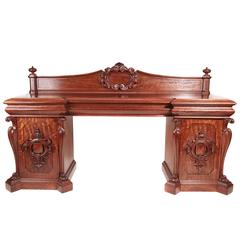 Large Magnificent Quality William IV Carved Mahogany Sideboard