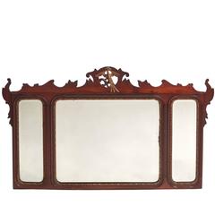 Large Georgian Style Mahogany Wall Mirror