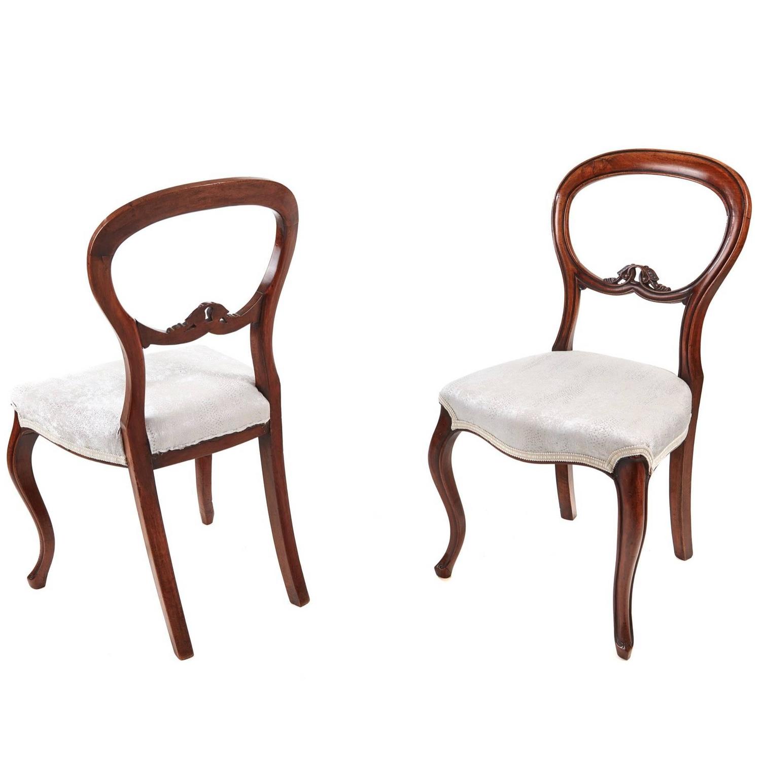 Pair Of Victorian Balloon Back Chairs For At 1stdibs