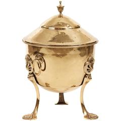 Stylish Brass Art Nouveau Coal Bin