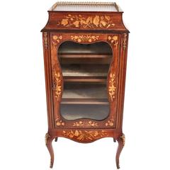 Rosewood Marquetry Inlaid Display Cabinet