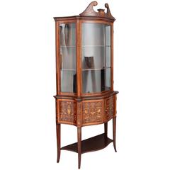 19th Century Edwards & Roberts Mahogany Inlaid Display Cabinet