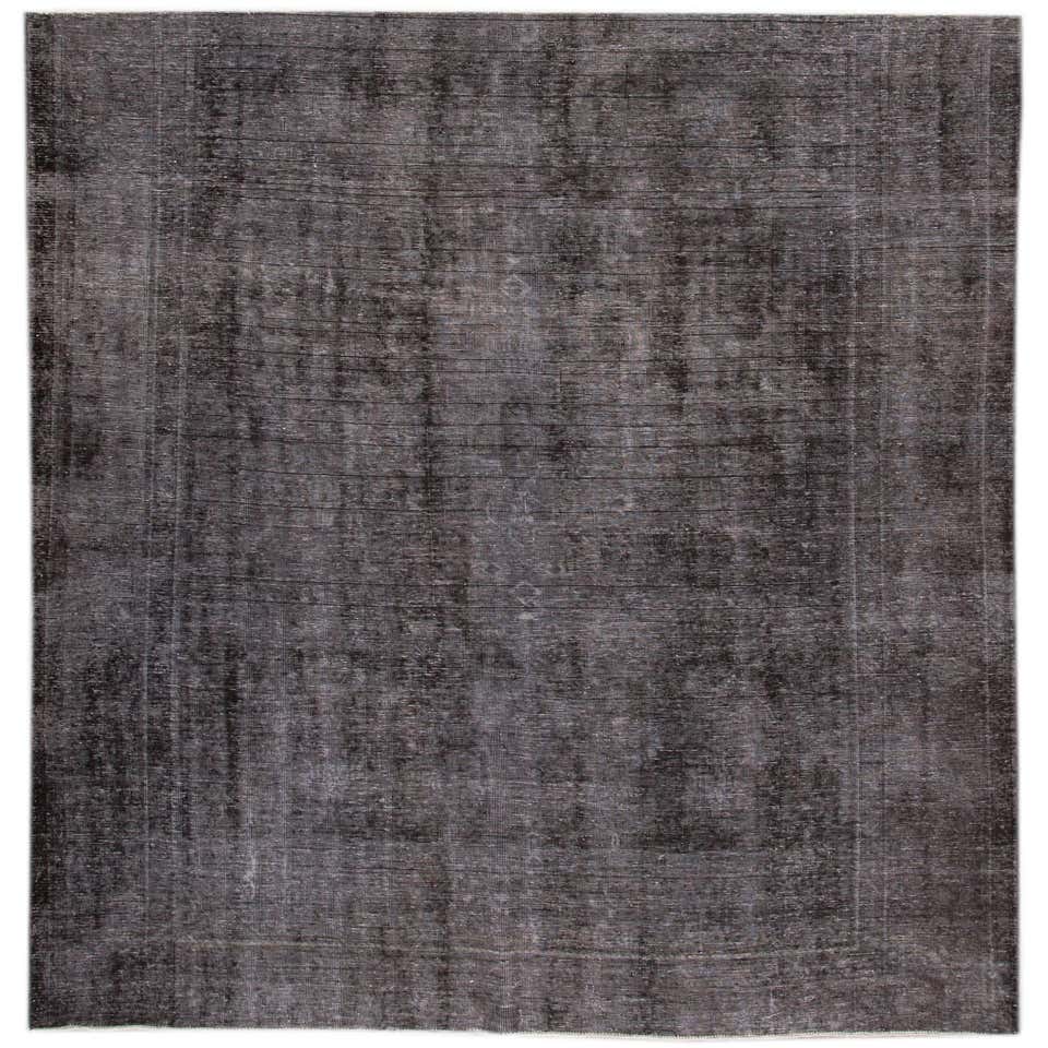 Distressed Antique Persian Overdyed Rug with Modern Rustic Industrial ...