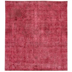 Beautifully Designed Square Overdyed Rug