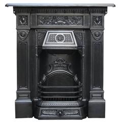 Antique "The Scotia' a Reclaimed Late Victorian Cast Iron Fireplace