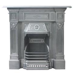 Antique Reclaimed Late Victorian Cast Iron Combination Fireplace the Gordon