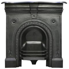 Antique Reclaimed 19th Century Cast Iron All in One Fireplace