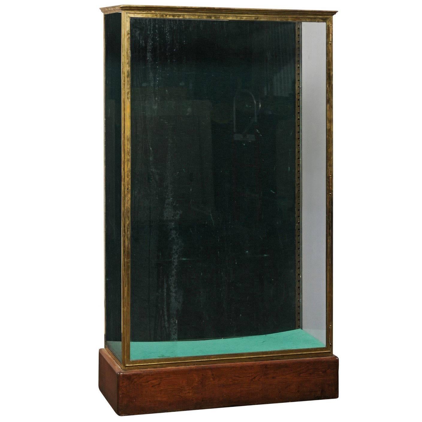 Early 20th Century Large Bronze and Glass Vitrine Cabinet