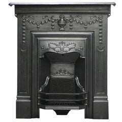 Antique Reclaimed Edwardian Cast Iron Bedroom Fireplace