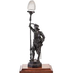 Antique Large Victorian Spelter Lamp