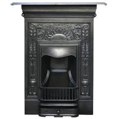 Antique Reclaimed Edwardian Art Nouveau Cast Iron Fireplace