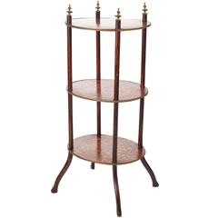 Victorian Three-Tier Oval Inlaid Stand 7