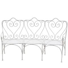 French Late 19th Century Wrought Iron Garden Bench 5