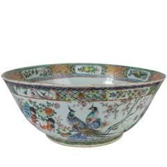Antique Chinese Porcelain Punch Bowl