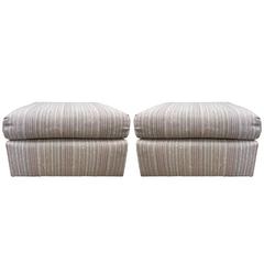 Pair of Plush Ottomans by Directional 2