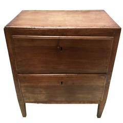 18th Century Louis XVI Italian Walnut Small Chest of Drawers or Bedside Table