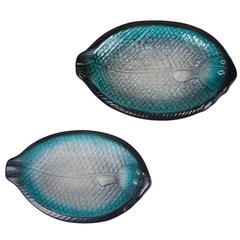 Two Ceramic Fish Plates by Pol Chambost 10