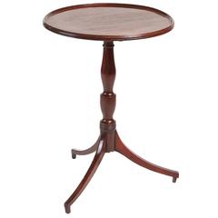George III Mahogany Circular Dish Top Tripod Wine/Lamp Table