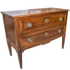 Commode Sauteuse de style Louis XVI avec deux tiroirs et pieds fuselés