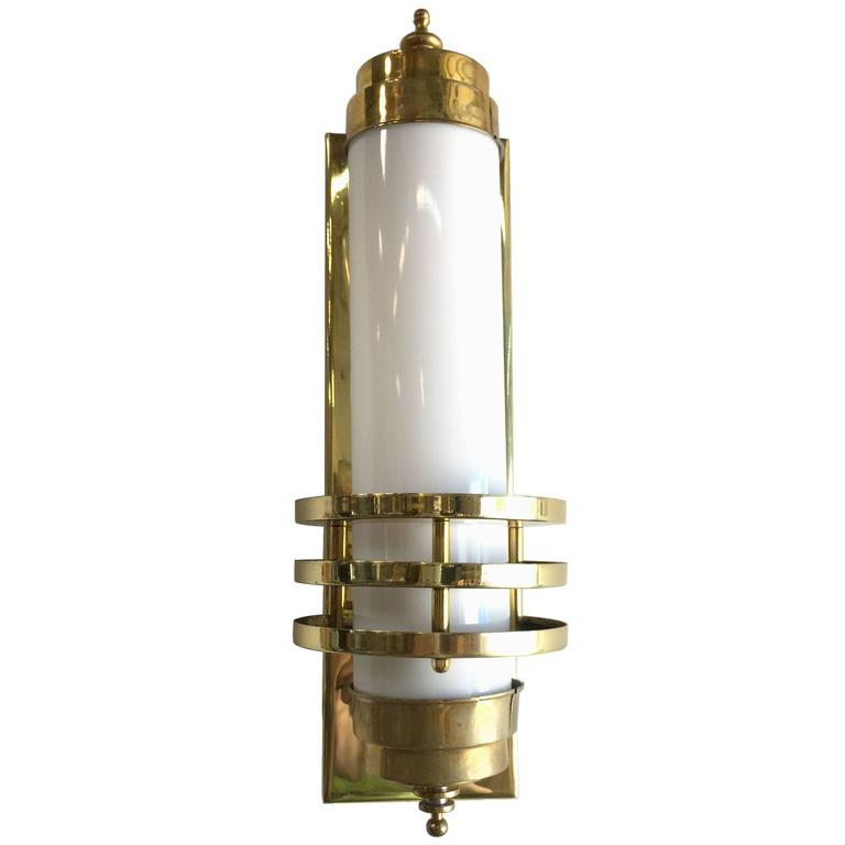 Art Deco Markel Style Machine Age Wall Sconce, Pair For Sale