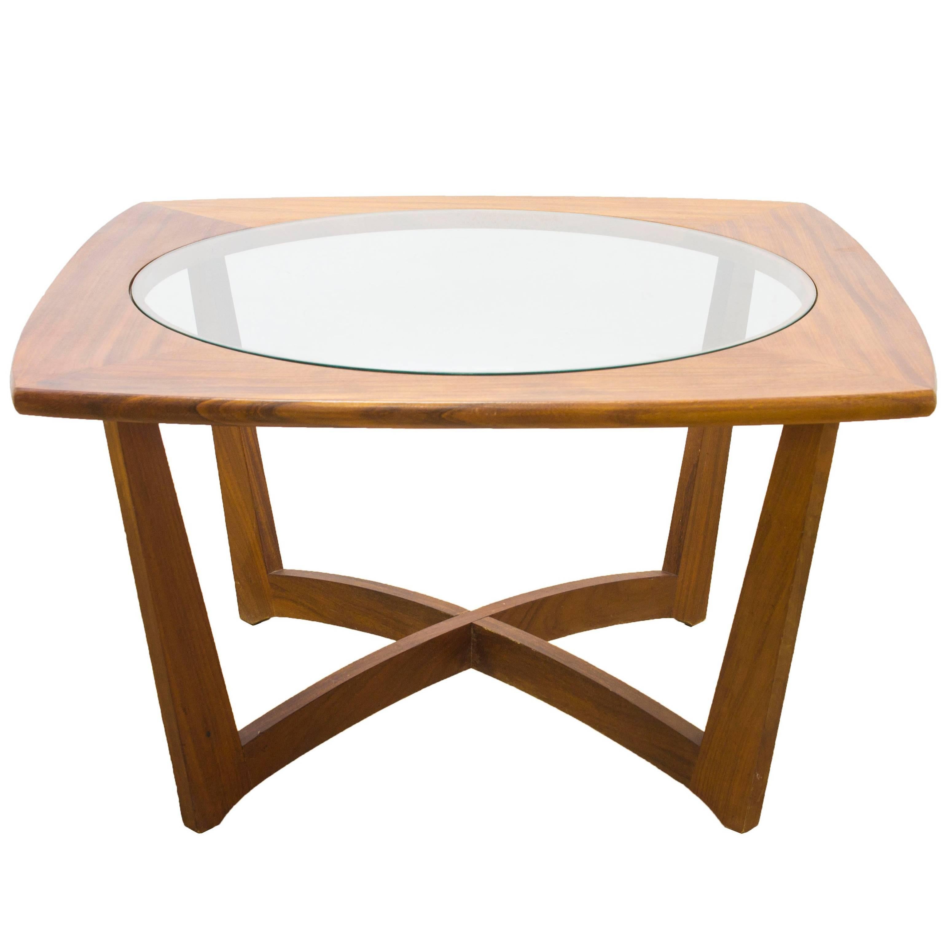 Danish Teak and Glass Coffee Table For Sale