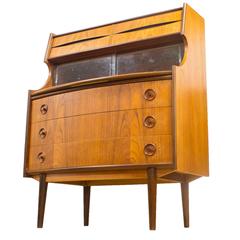 Danish Teak Bureau Desk Bookshelf 7