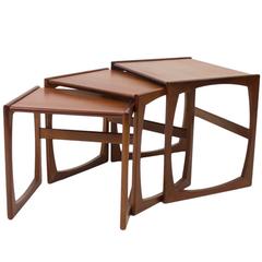 Vintage G Plan Quadrille Teak Nest of Tables by R Bennett