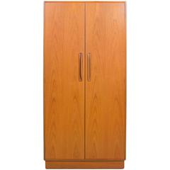 Retro G Plan Fresco Double Gentlemen’s Teak Wardrobe by Victor Wilkins