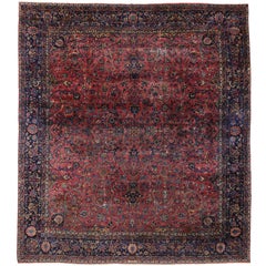 Antique Persian Kerman Rug with Luxe Victorian Regency Style