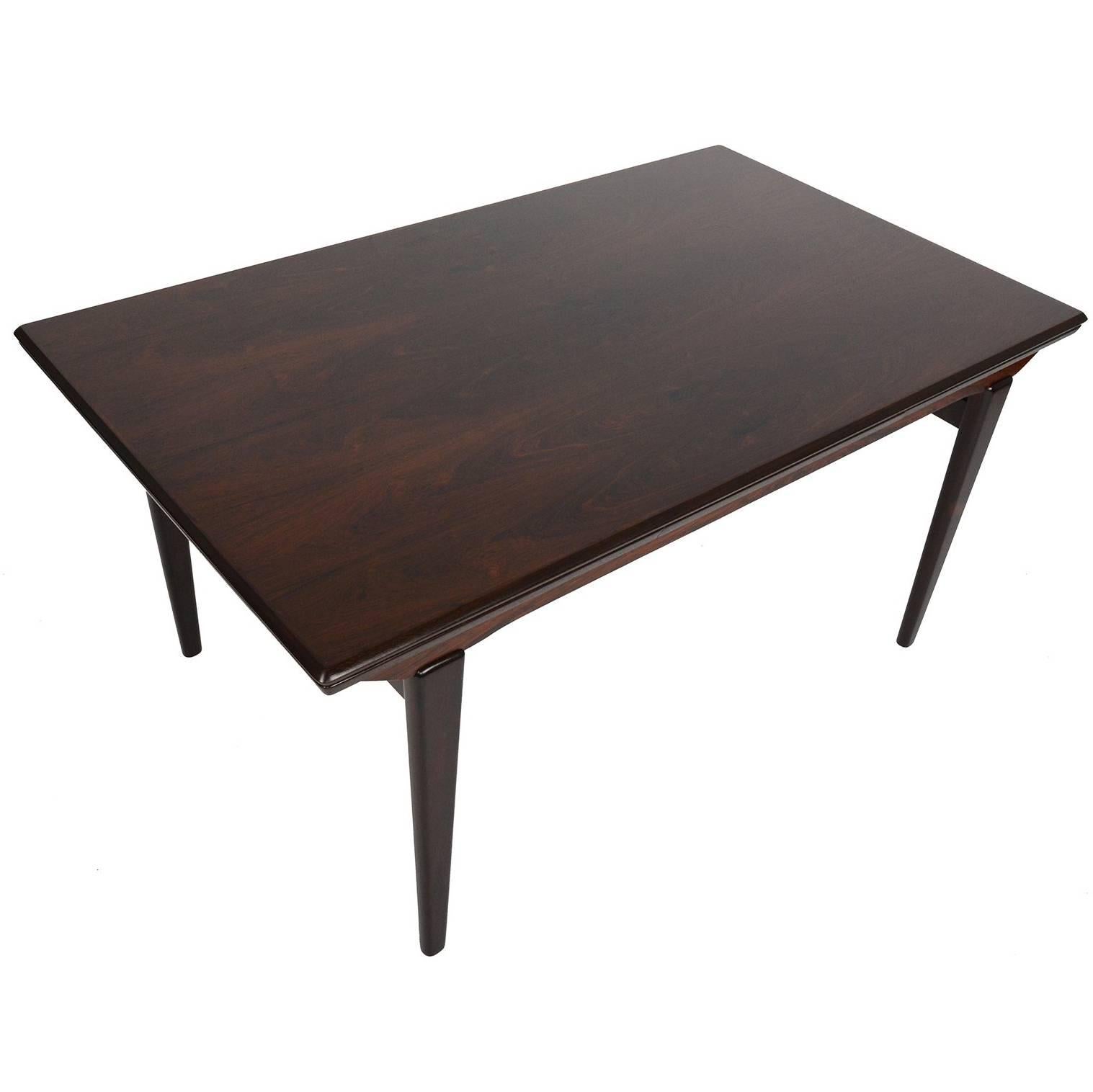 Brazilian Rosewood Draw-Leaf Dining Table
