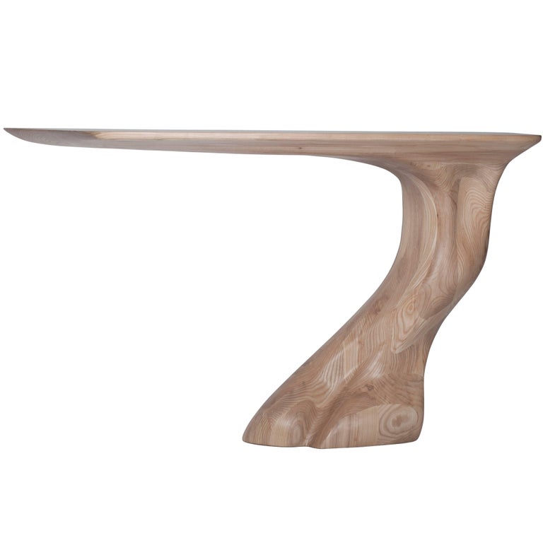 Amorph Frolic Console Table, Natural Stained, Wall mounted,  For Sale