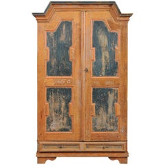 Antique Early 19th Century, Swedish Painted Armoire
