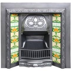 Antique Edwardian Art Nouveau Cast Iron and Tiled Interior 8