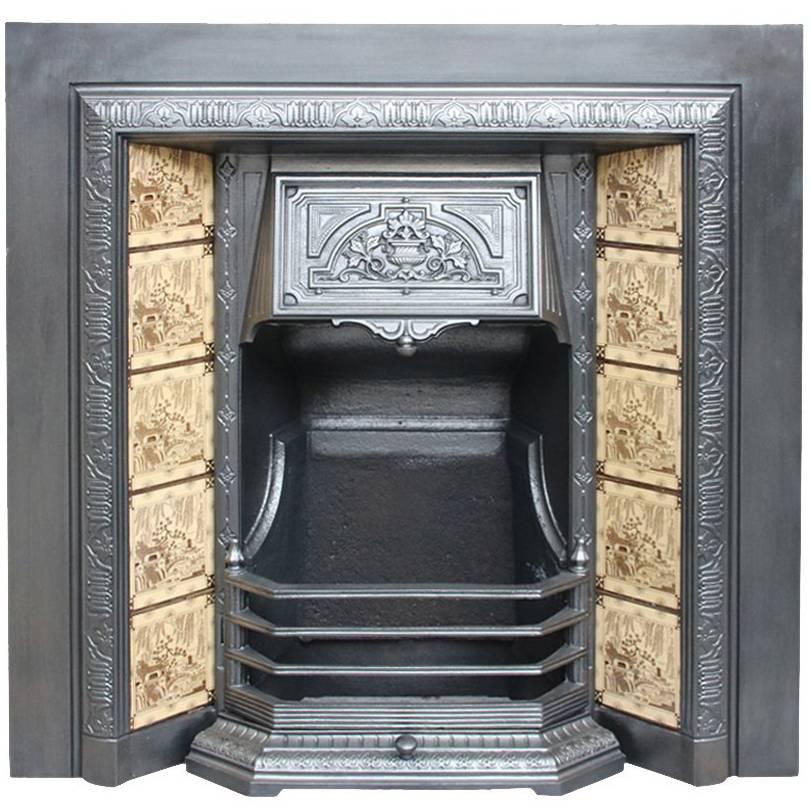 Restored 19th Century Cast Iron Fireplace Grate