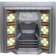 Antique Reclaimed Aesthetic Victorian Tiled Grate