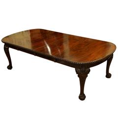 Antique Large Two-Leaf Wind Out Dining Table