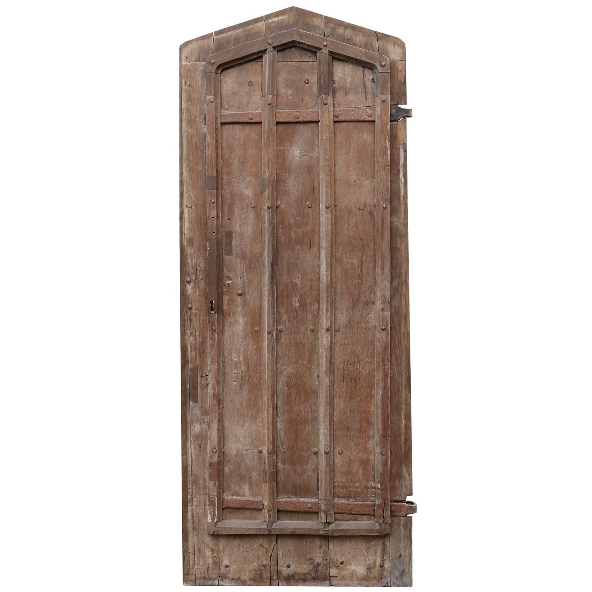 18th Century English Gothic Oak Plank Door