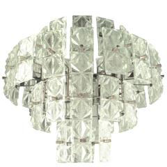 Impressive Sankey Brass and Glass Four-Tier Chandelier, 1960s 8